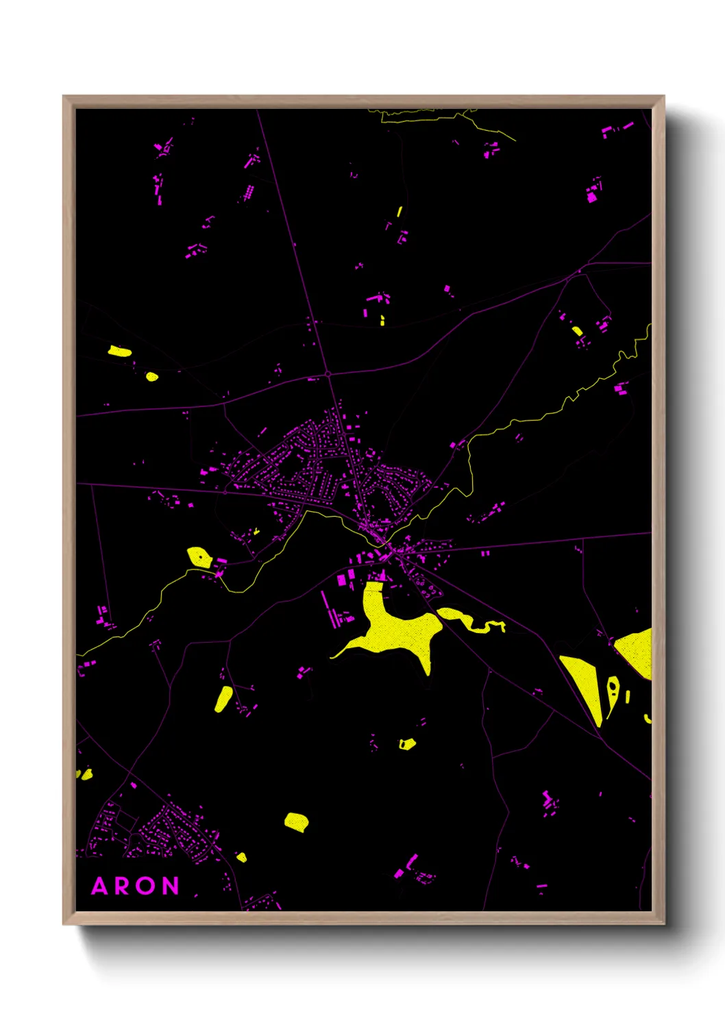 Une affiche de carte sur Aron