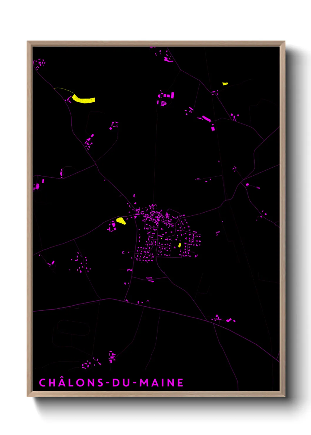 Un poster carteChâlons-du-Maine