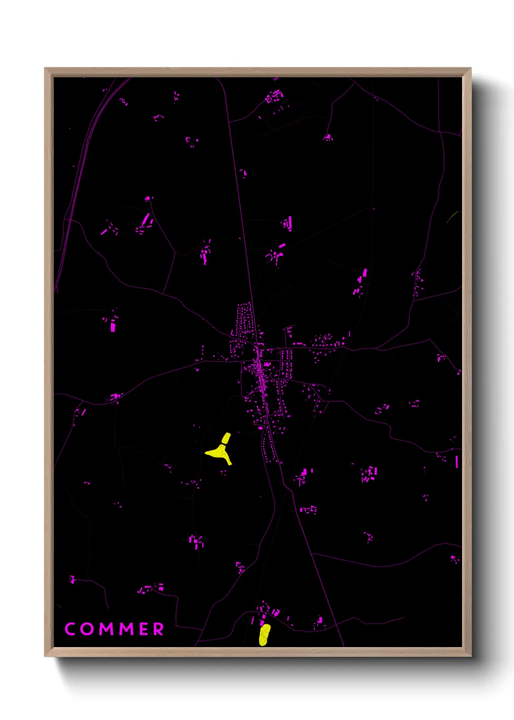 Une affiche de carte sur Commer