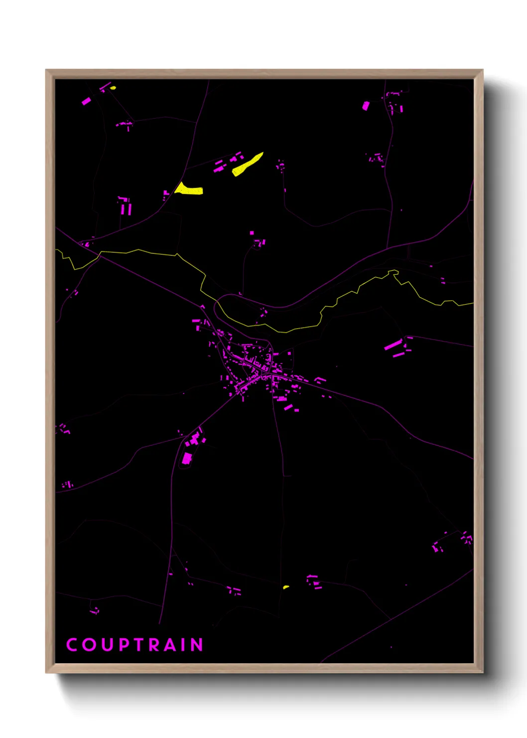 Une affiche de carte sur Couptrain