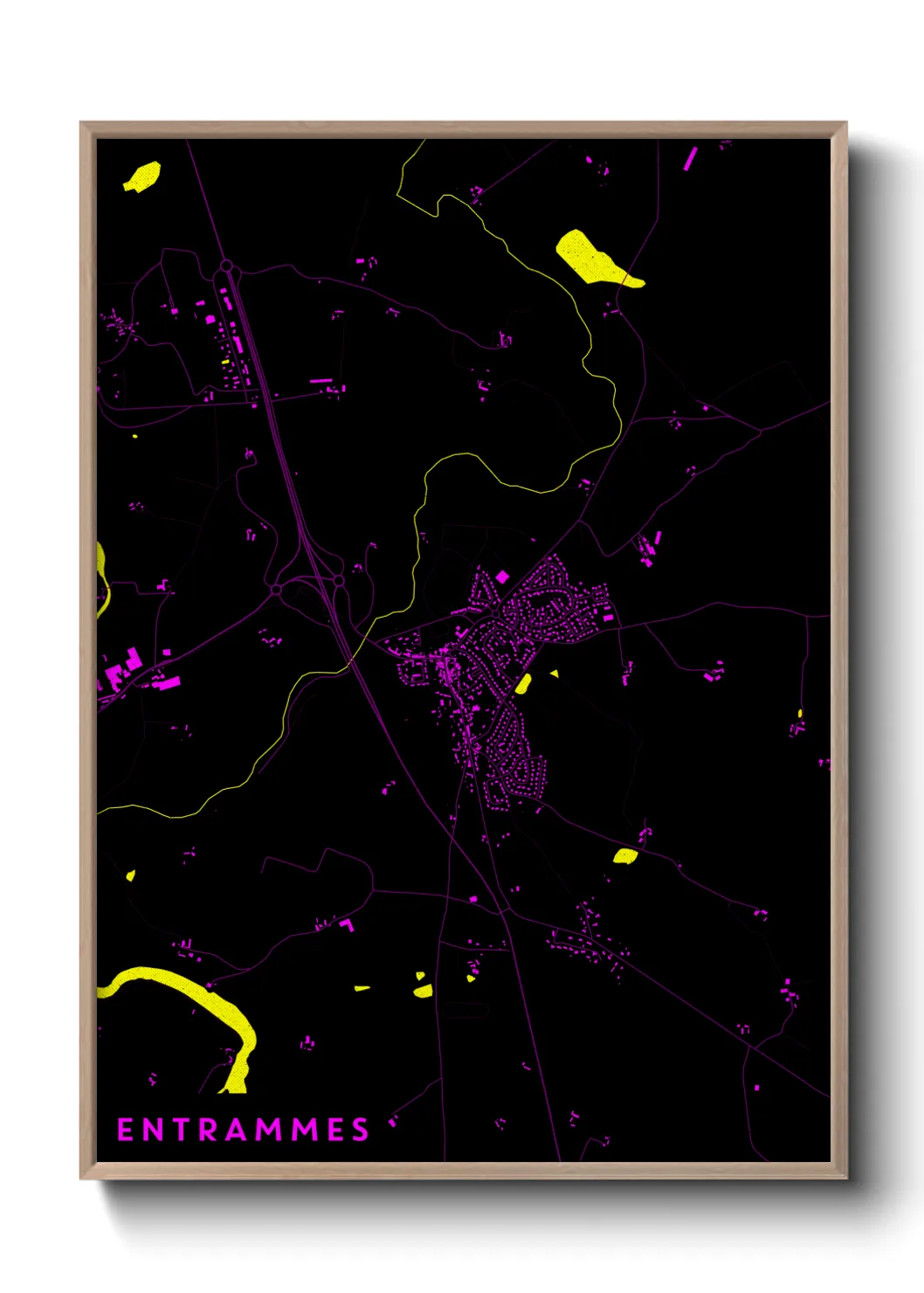 Une affiche de carte sur Entrammes