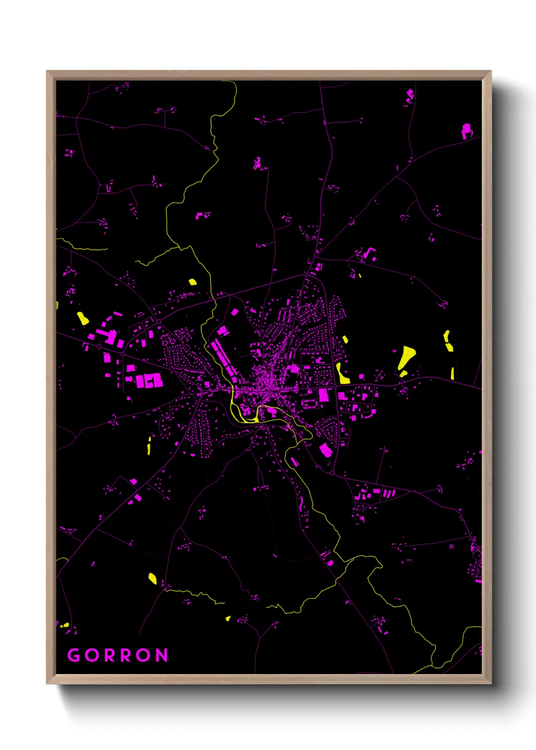 Une affiche de carte sur Gorron