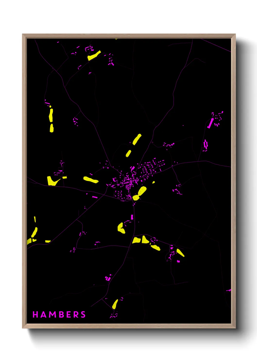 Une affiche de carte sur Hambers