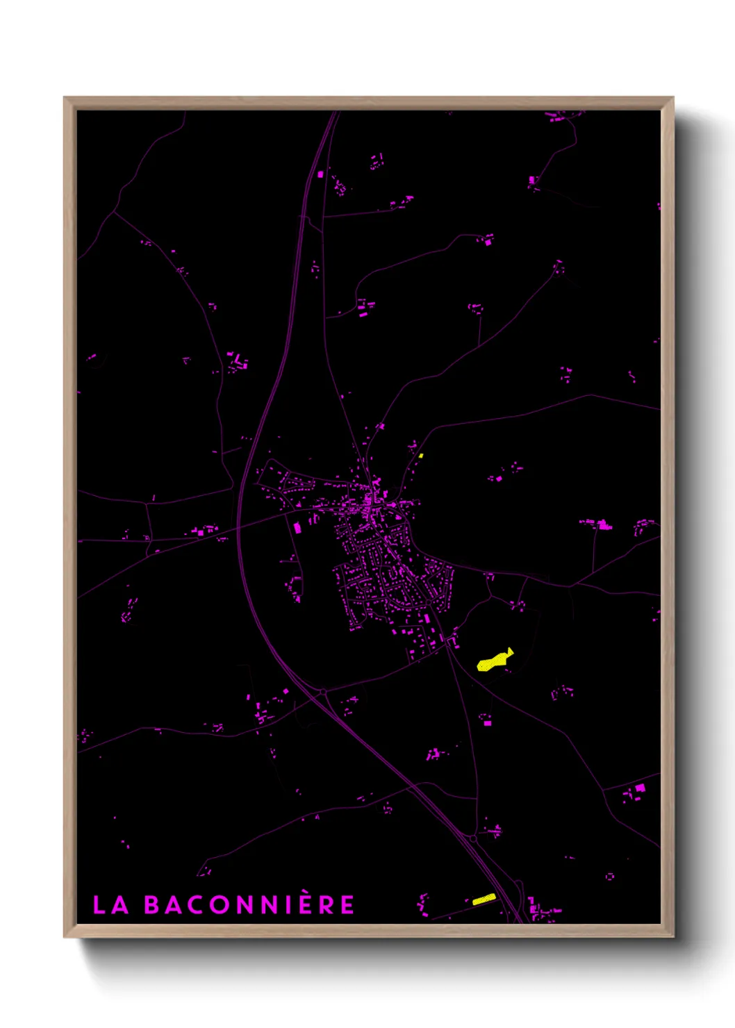 Une affiche de carte sur La Baconnière