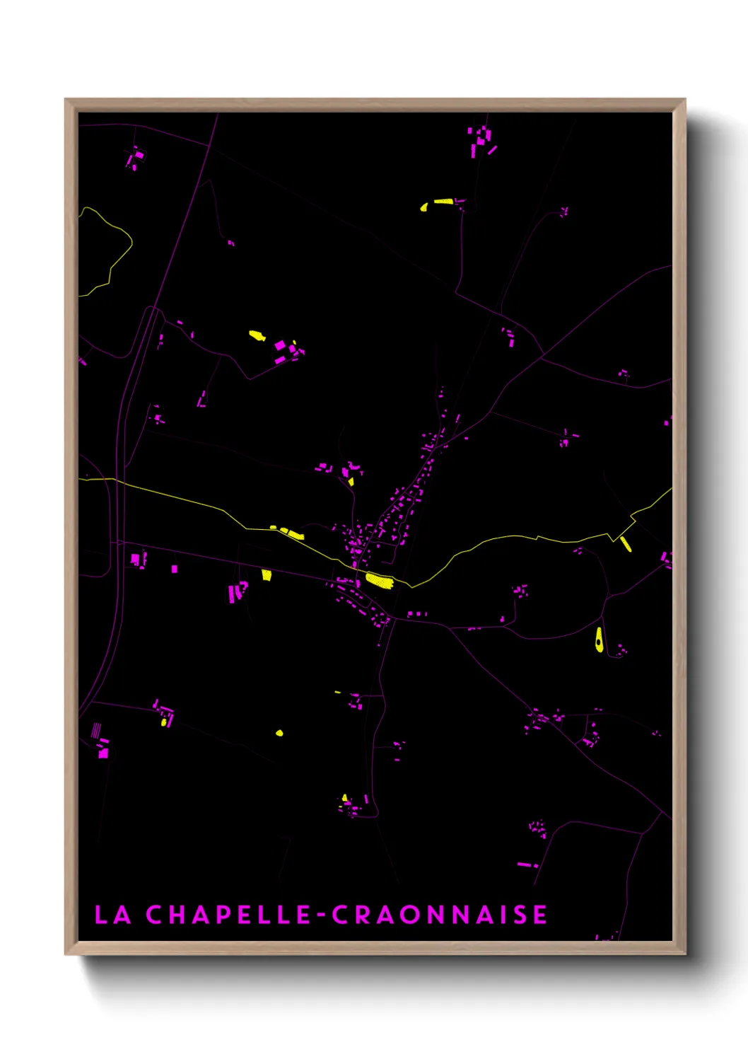 Une affiche de carte sur La Chapelle-Craonnaise