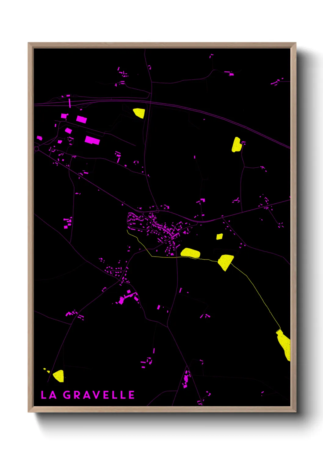 Une affiche de carte sur La Gravelle