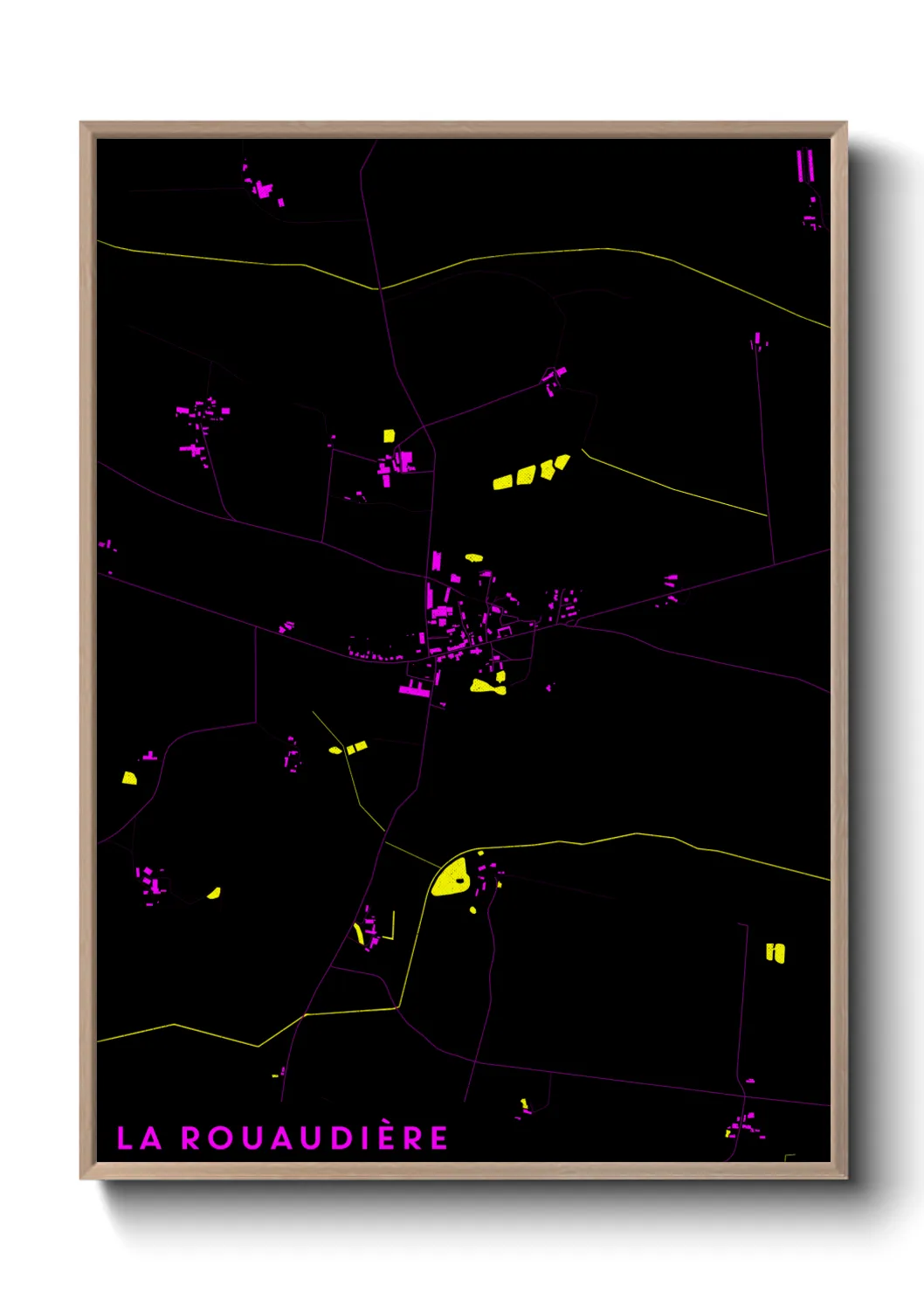 Une affiche de carte sur La Rouaudière