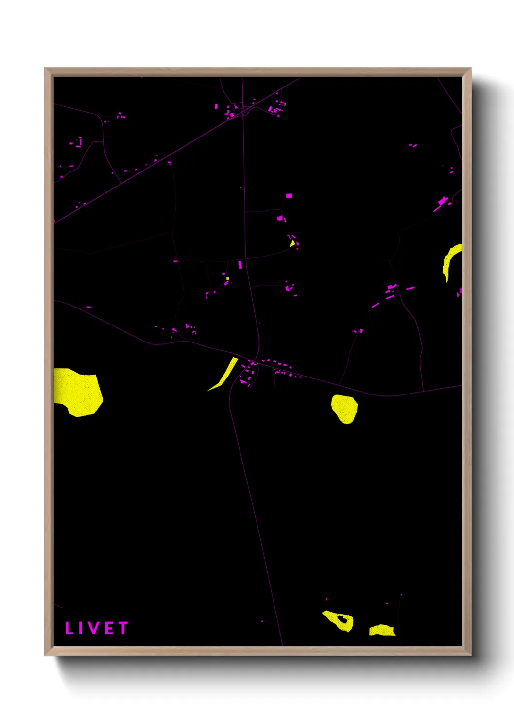 Une affiche de carte sur Livet