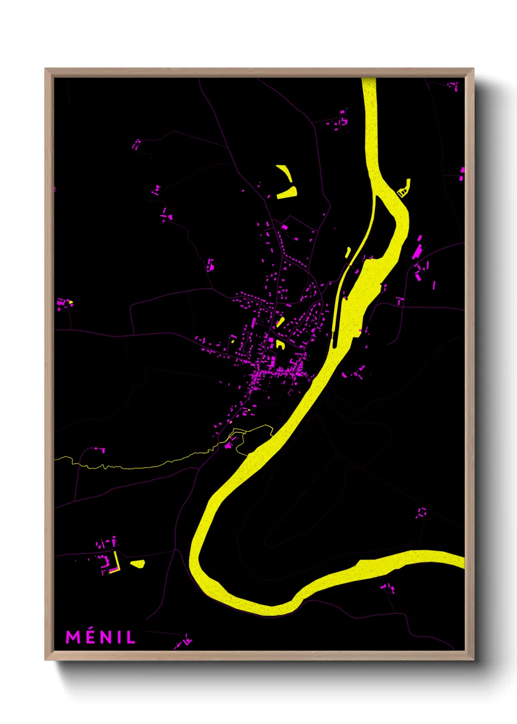 Une affiche de carte sur Ménil