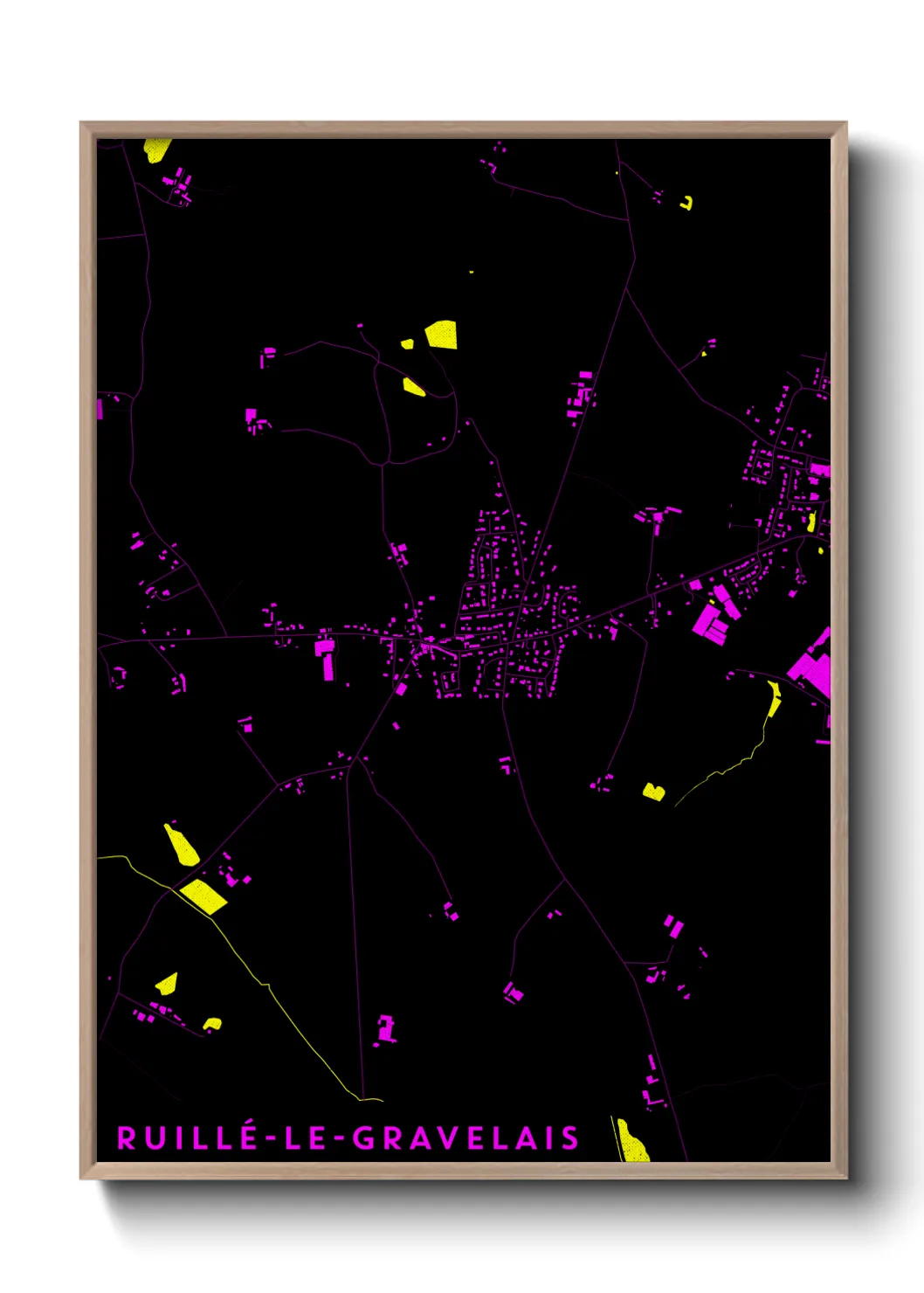 Une affiche de carte sur Ruillé-le-Gravelais