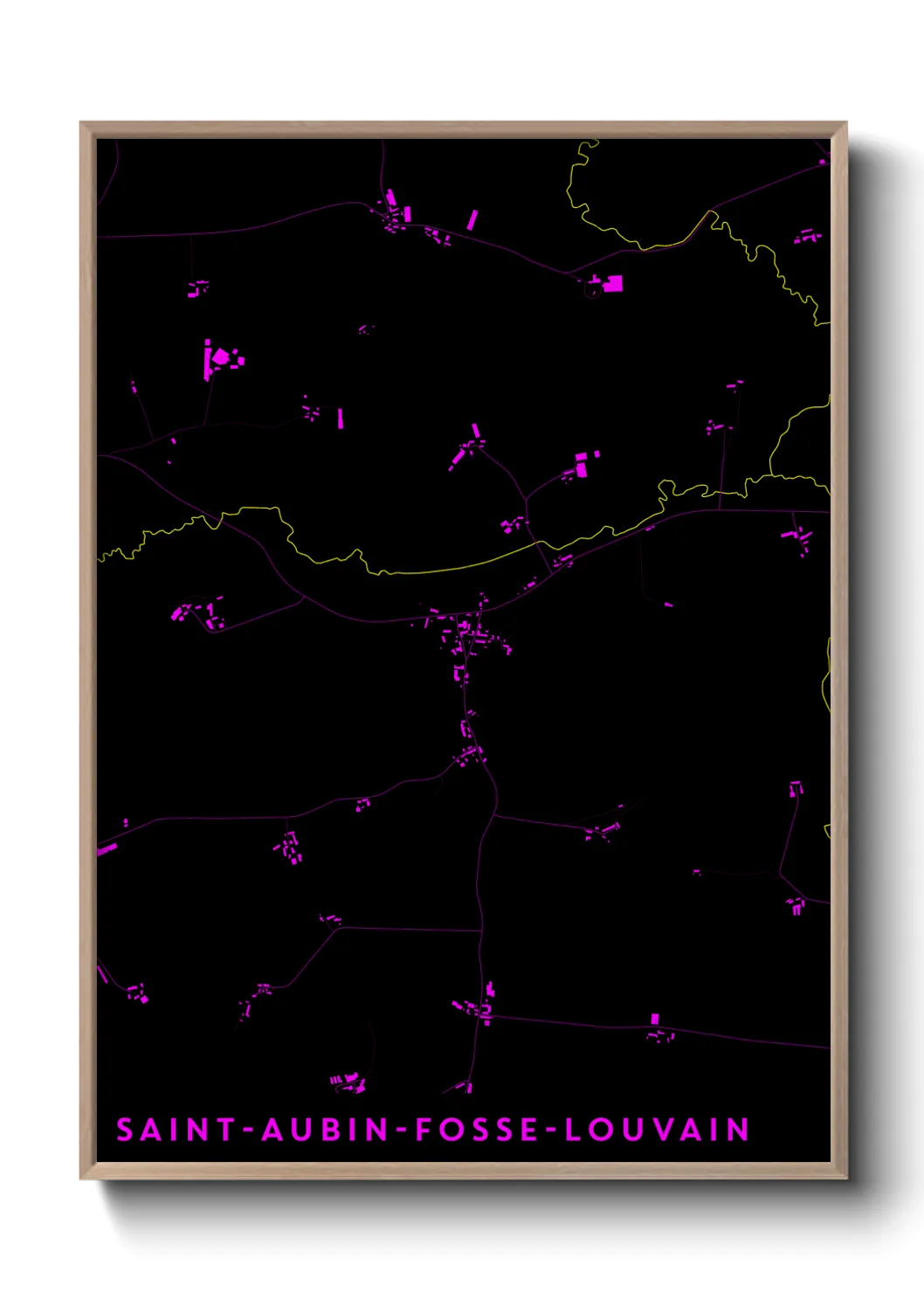 Un poster carteSaint-Aubin-Fosse-Louvain