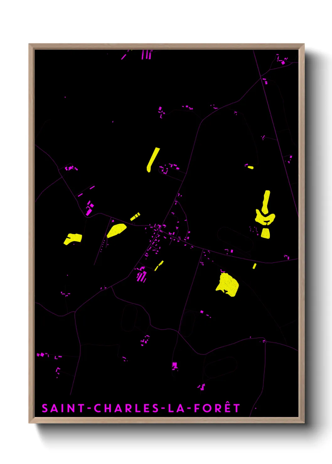 Un poster carteSaint-Charles-la-Forêt