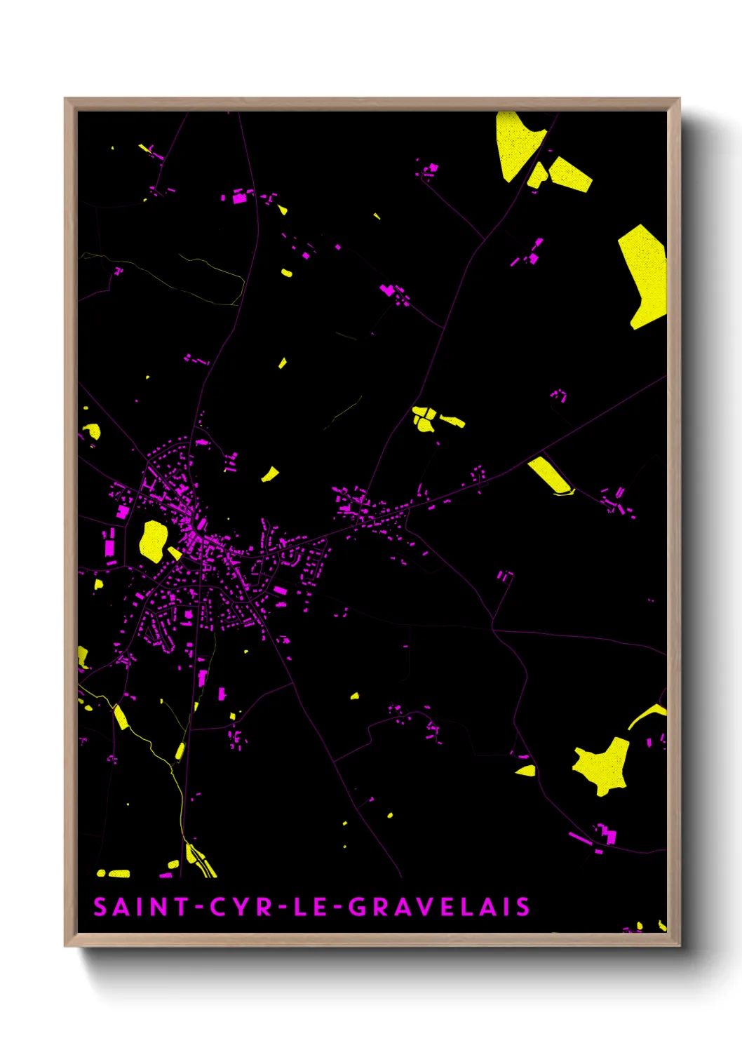 Une affiche de carte sur Saint-Cyr-le-Gravelais