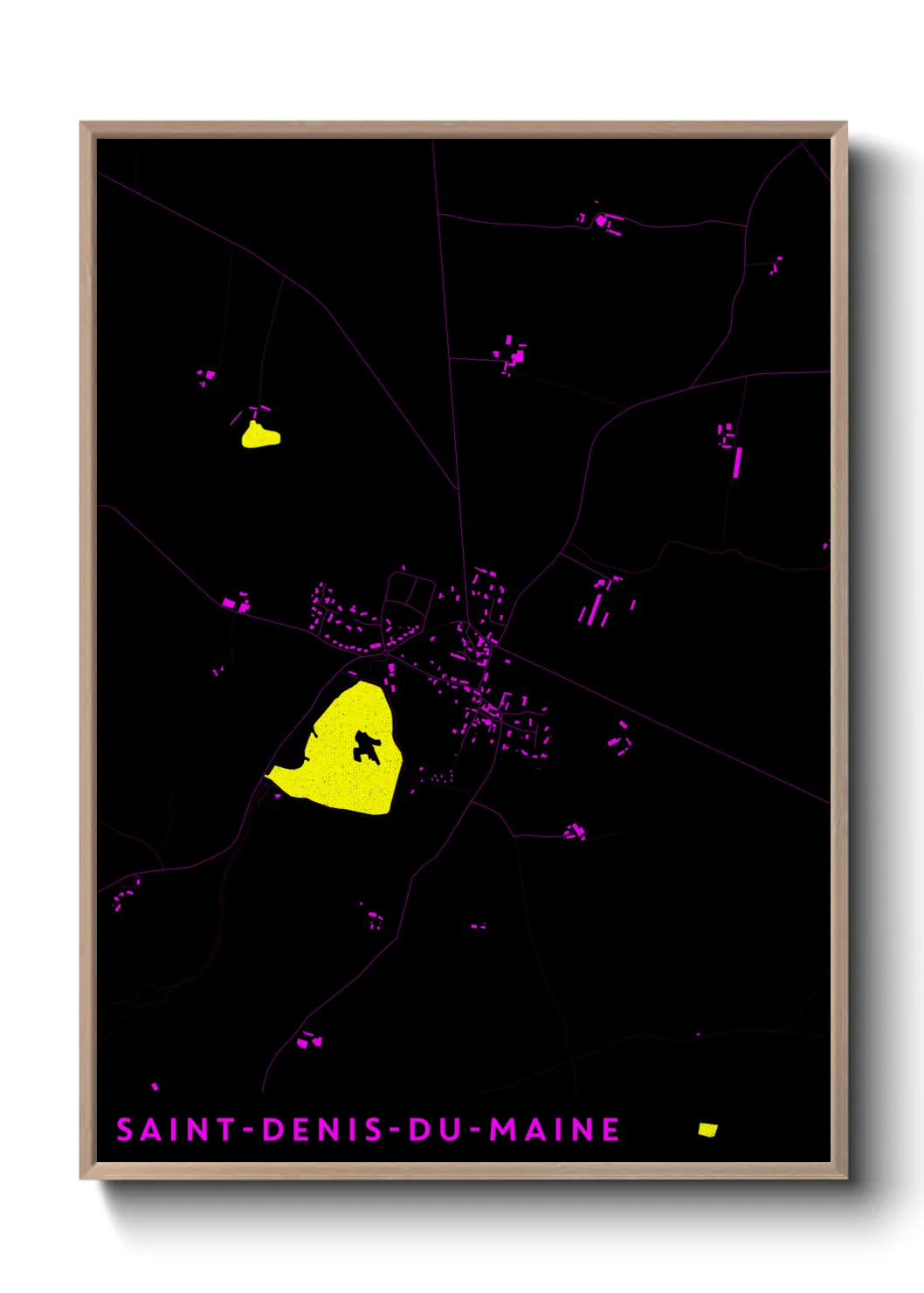 Une affiche de carte sur Saint-Denis-du-Maine
