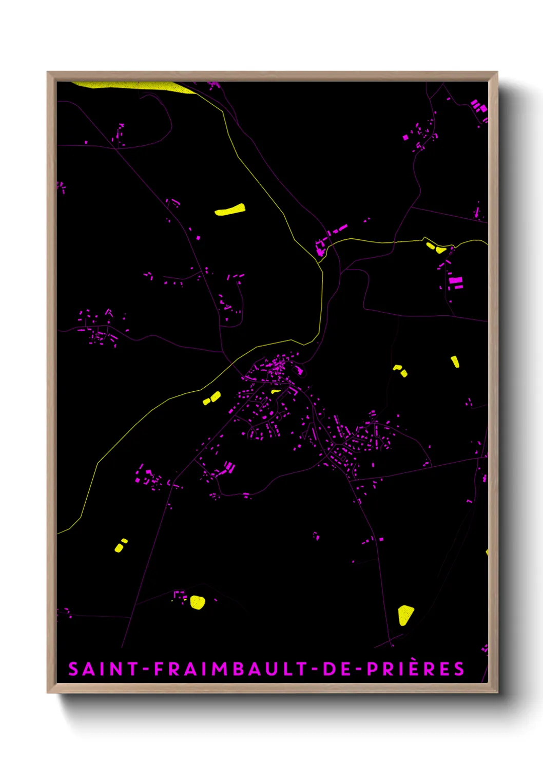 Un poster carteSaint-Fraimbault-de-Prières