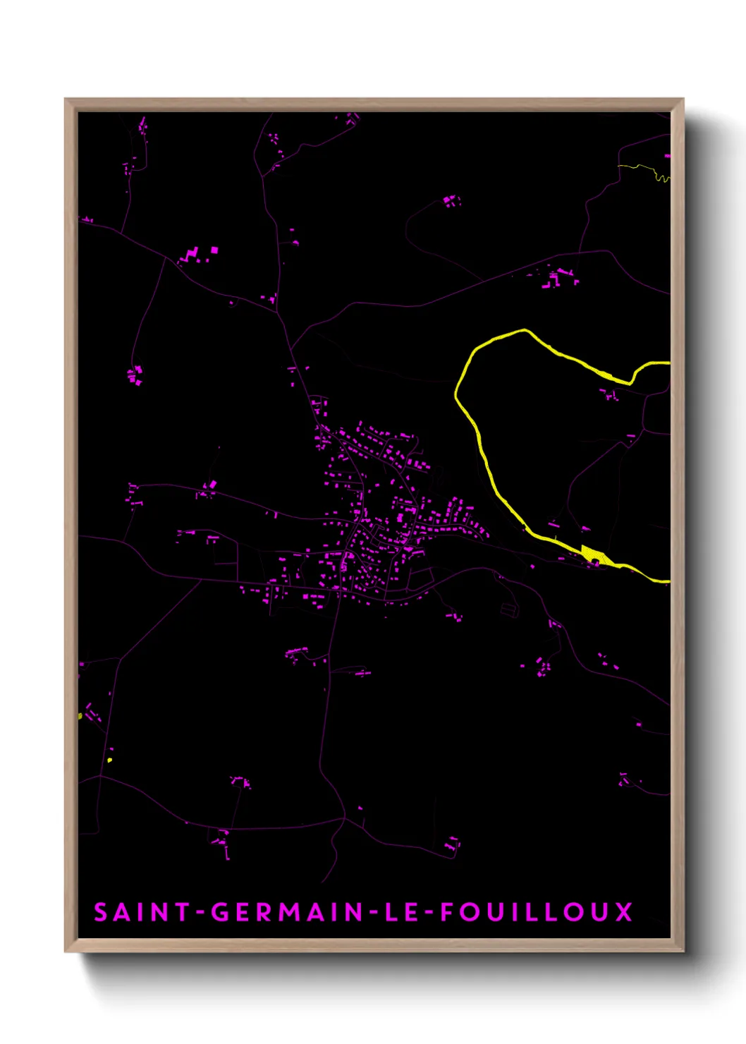 Une affiche de carte sur Saint-Germain-le-Fouilloux