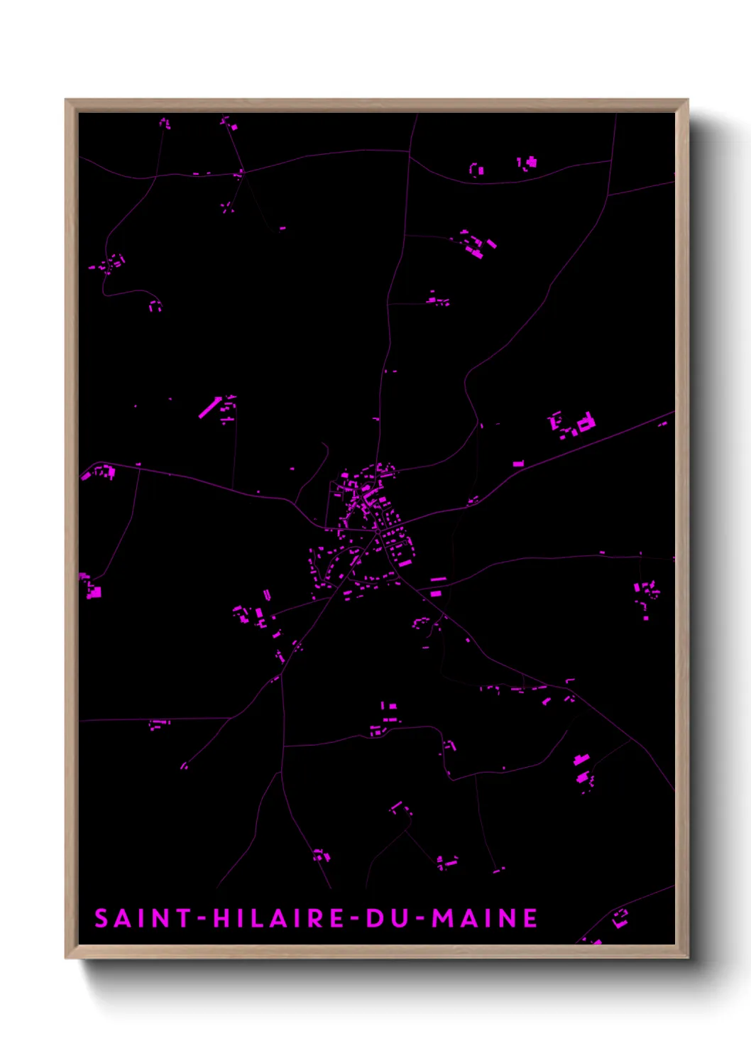 Une affiche de carte sur Saint-Hilaire-du-Maine