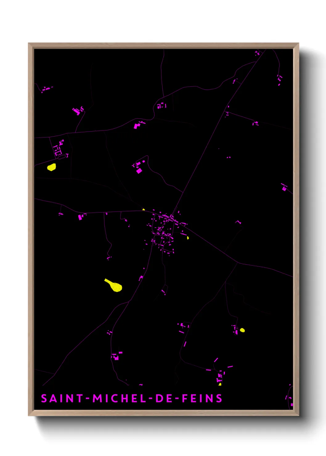 Un poster carteSaint-Michel-de-Feins