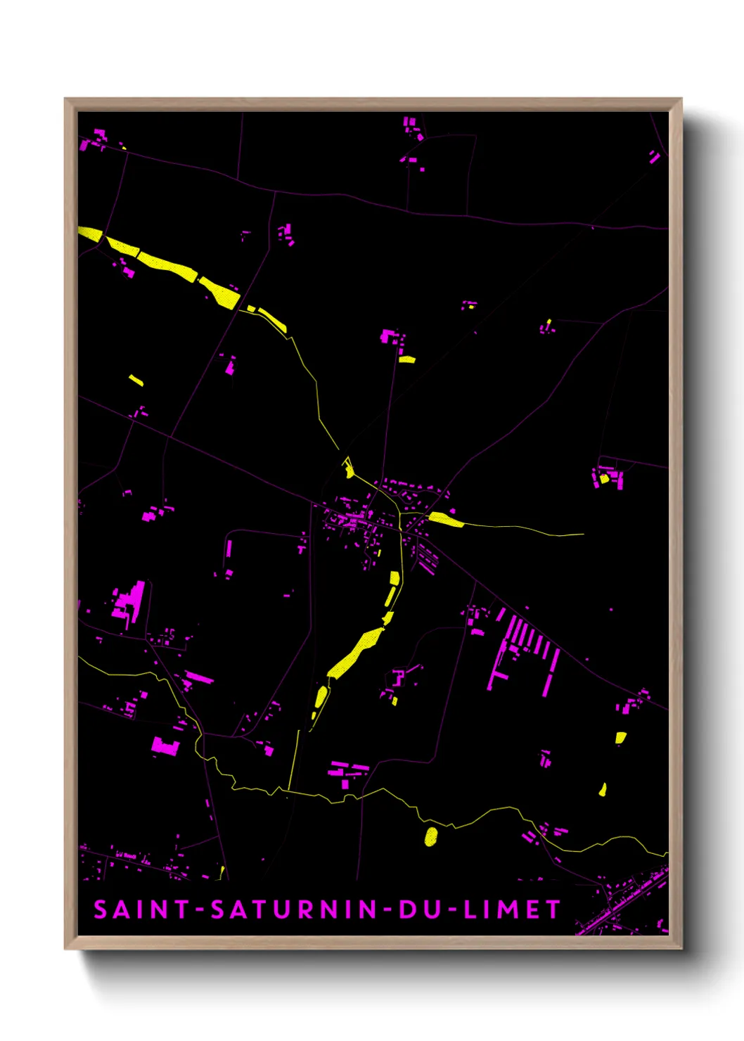 Un poster carteSaint-Saturnin-du-Limet