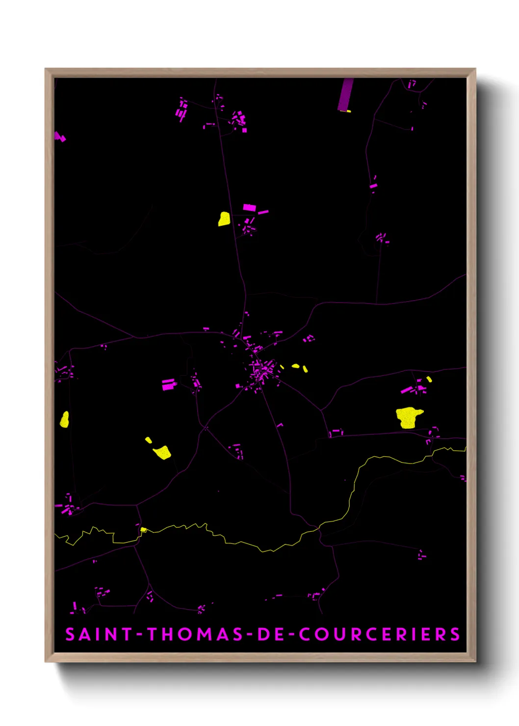 Une affiche de carte sur Saint-Thomas-de-Courceriers
