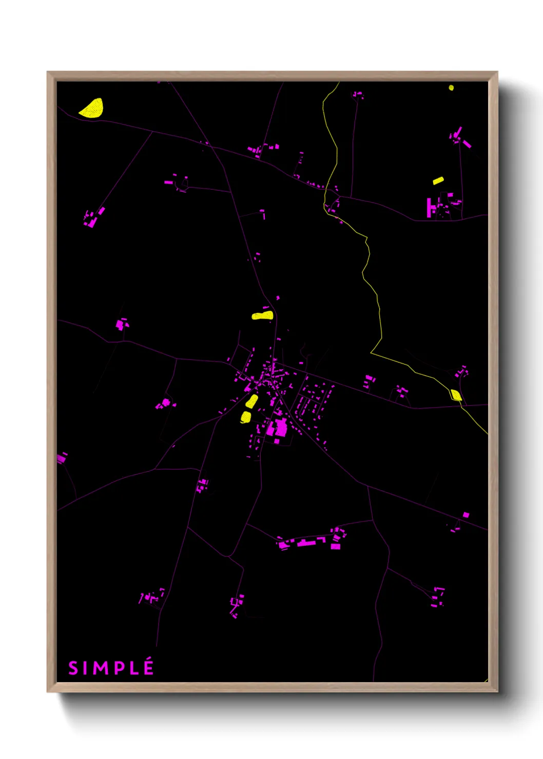 Une affiche de carte sur Simplé
