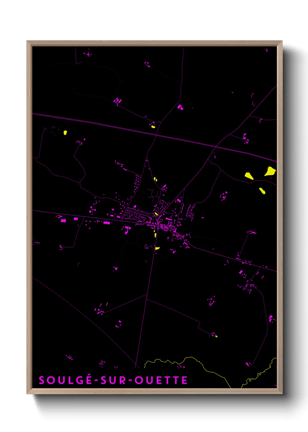 Une affiche de carte sur Soulgé-sur-Ouette