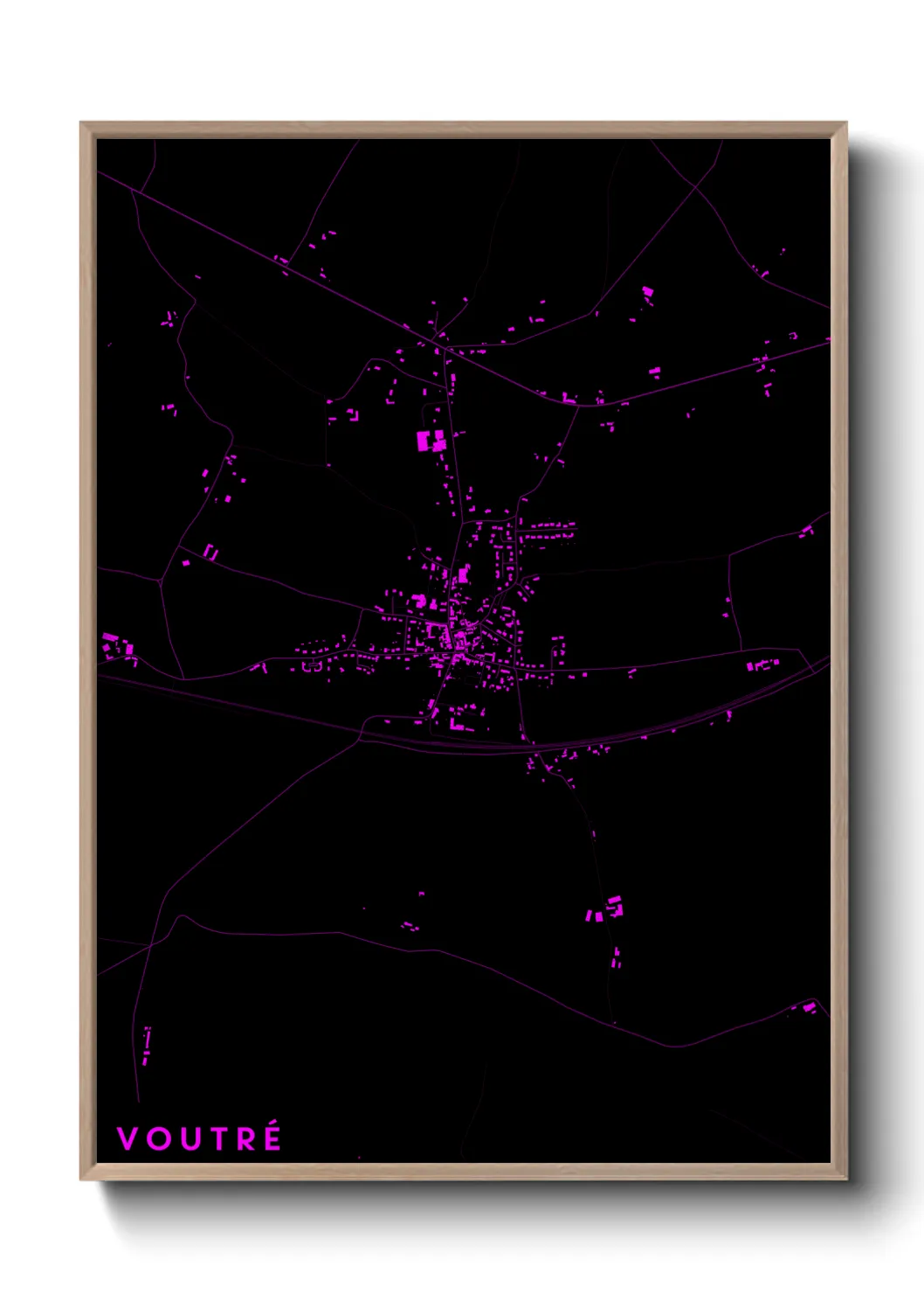 Une affiche de carte sur Voutré