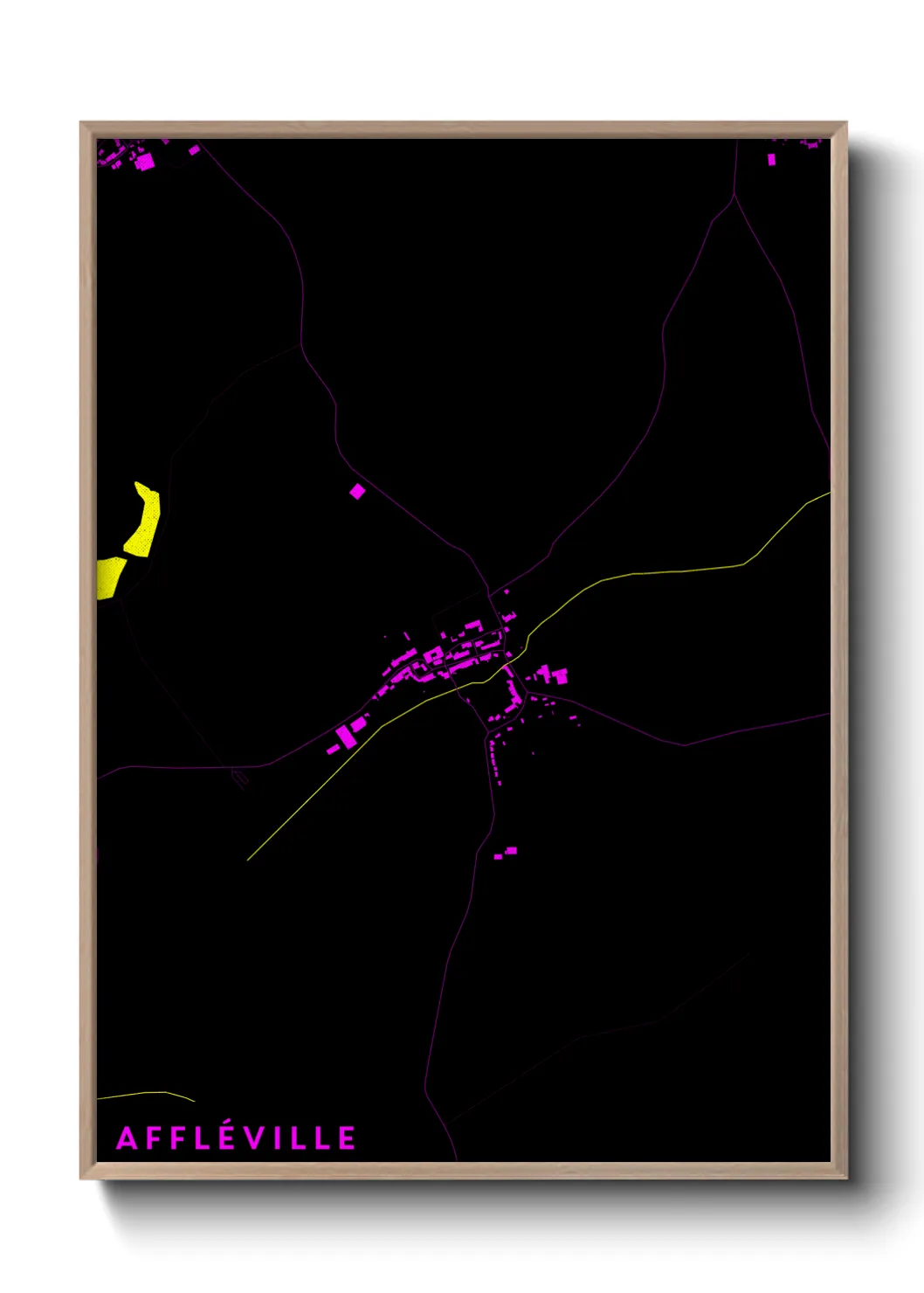 Une affiche de carte sur Affléville