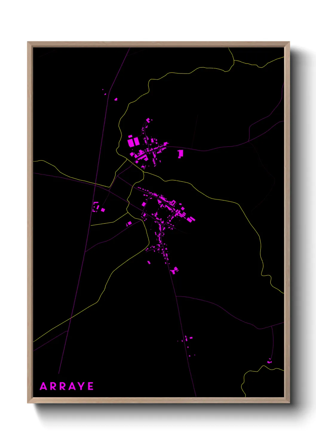 Une affiche de carte sur Arraye
