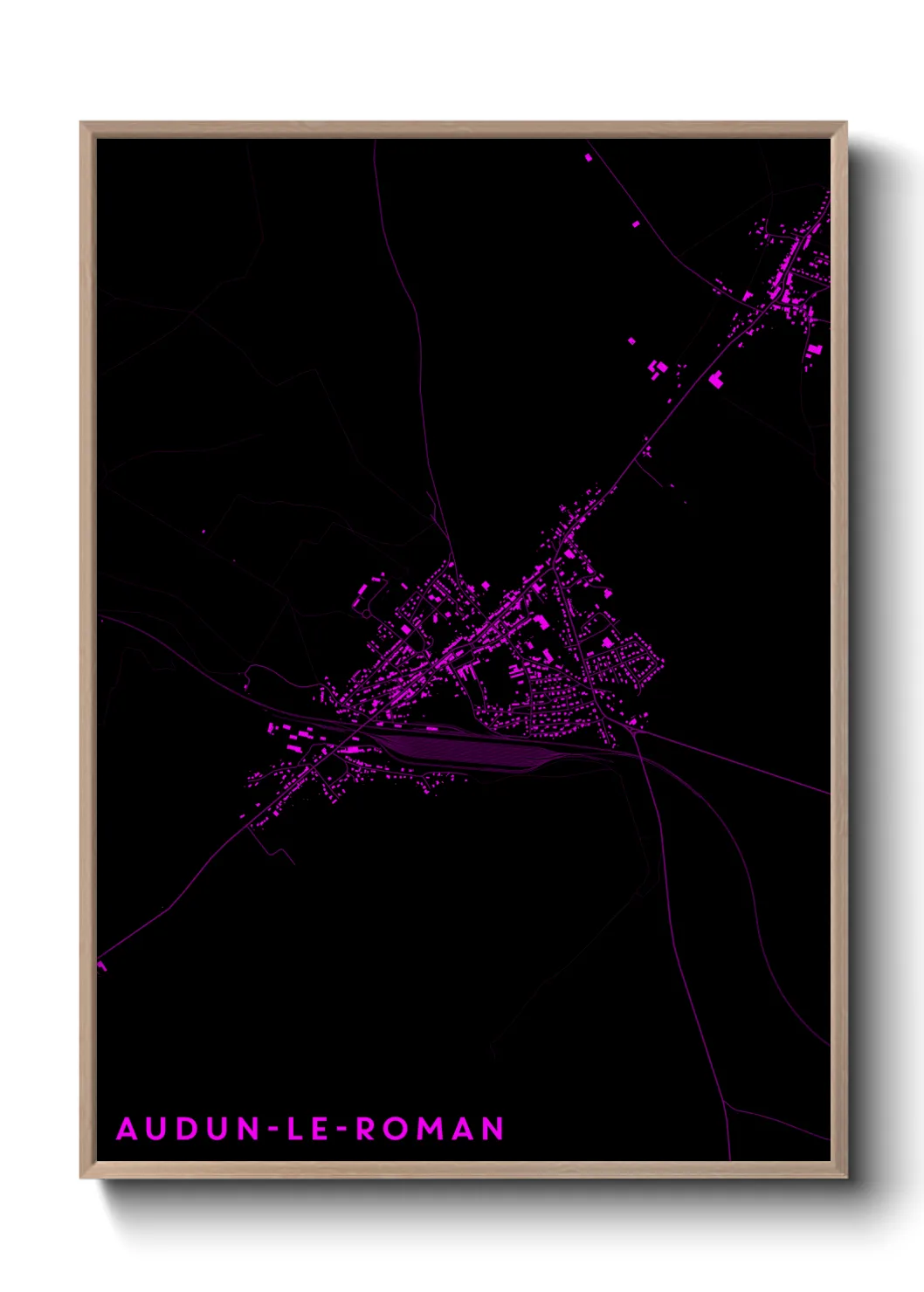 Une affiche de carte sur Audun-le-Roman