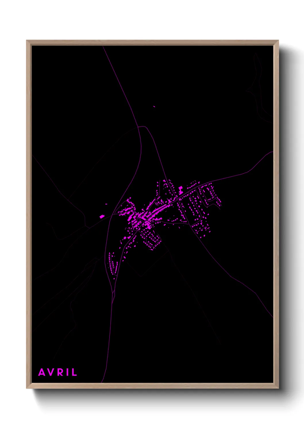 Une affiche de carte sur Avril