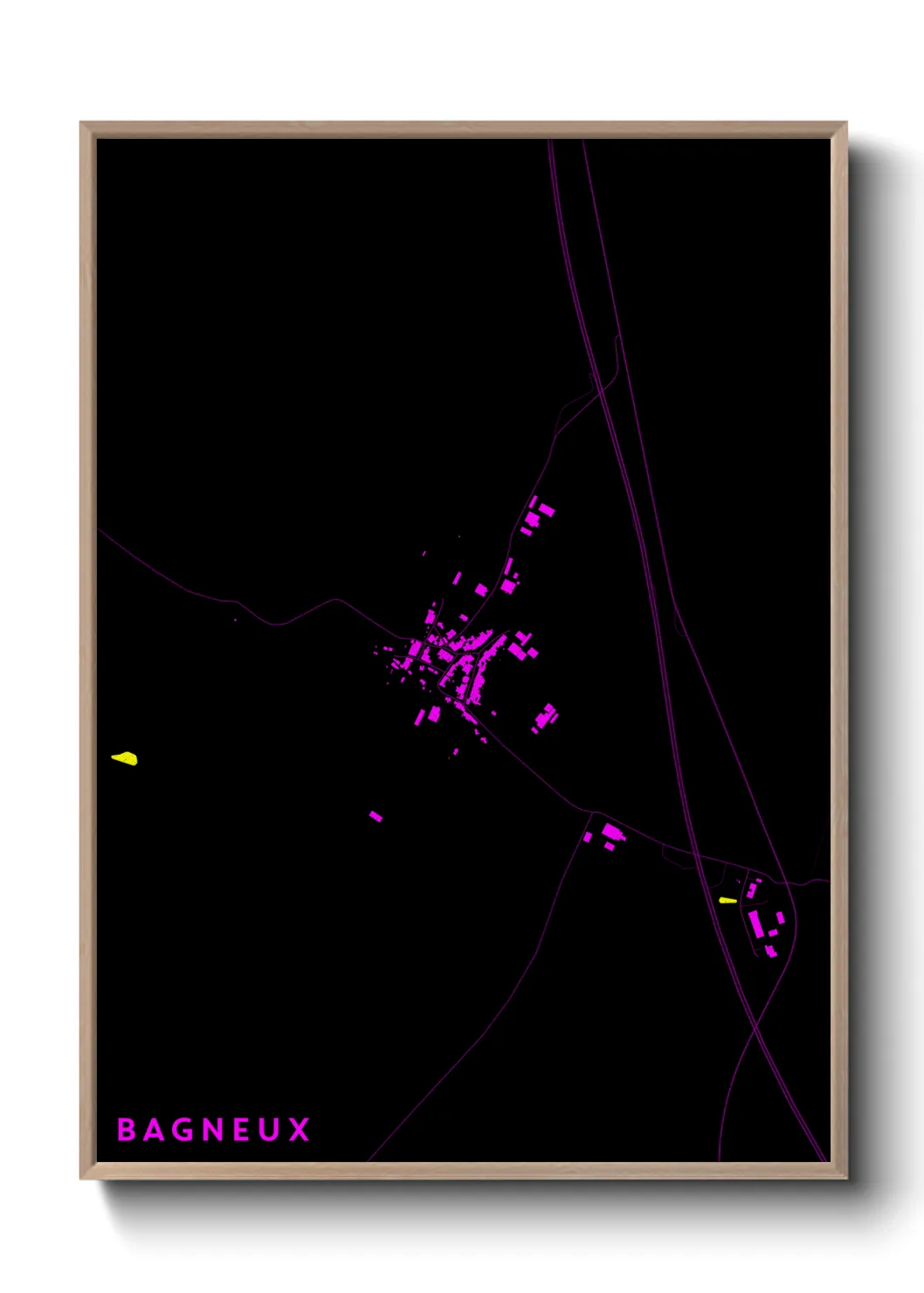 Une affiche de carte sur Bagneux