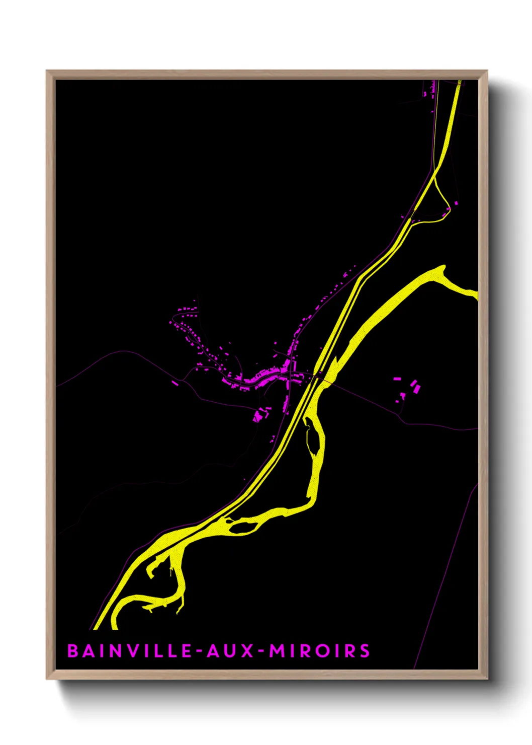 Une affiche de carte sur Bainville-aux-Miroirs