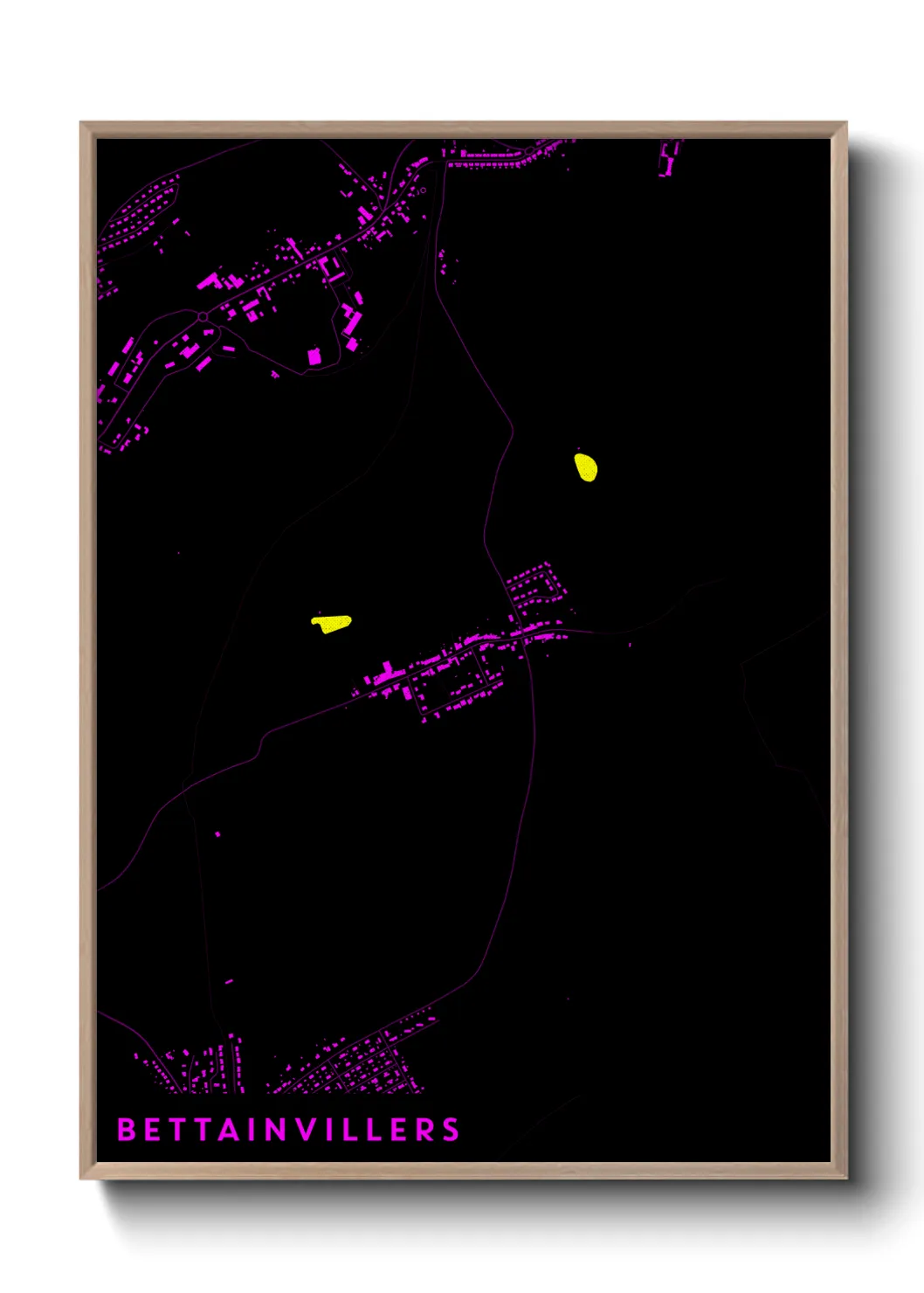 Une affiche de carte sur Bettainvillers