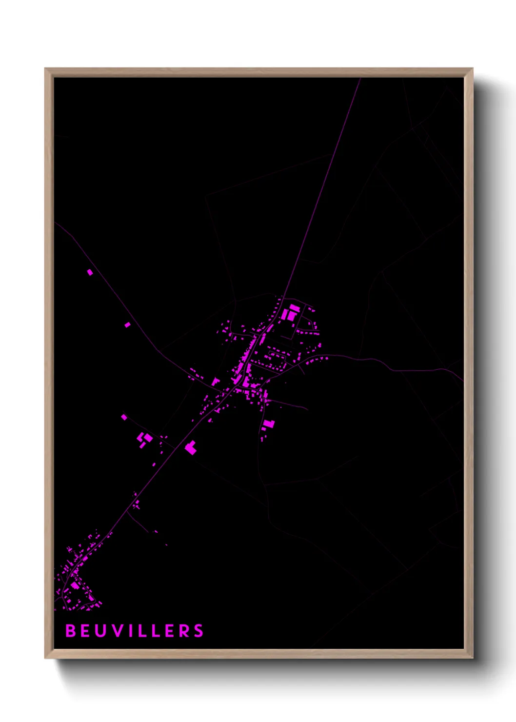 Une affiche de carte sur Beuvillers