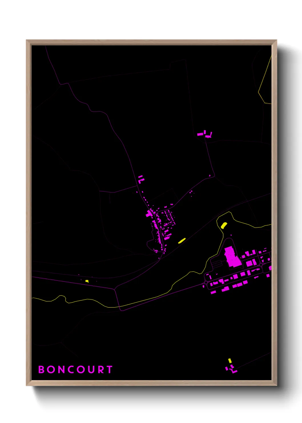 Une affiche de carte sur Boncourt