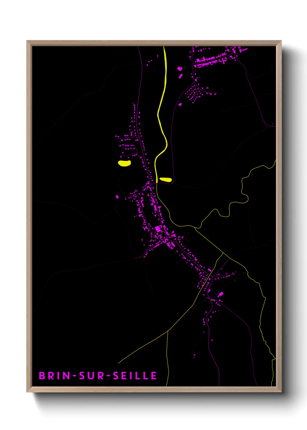 Une affiche de carte sur Brin-sur-Seille