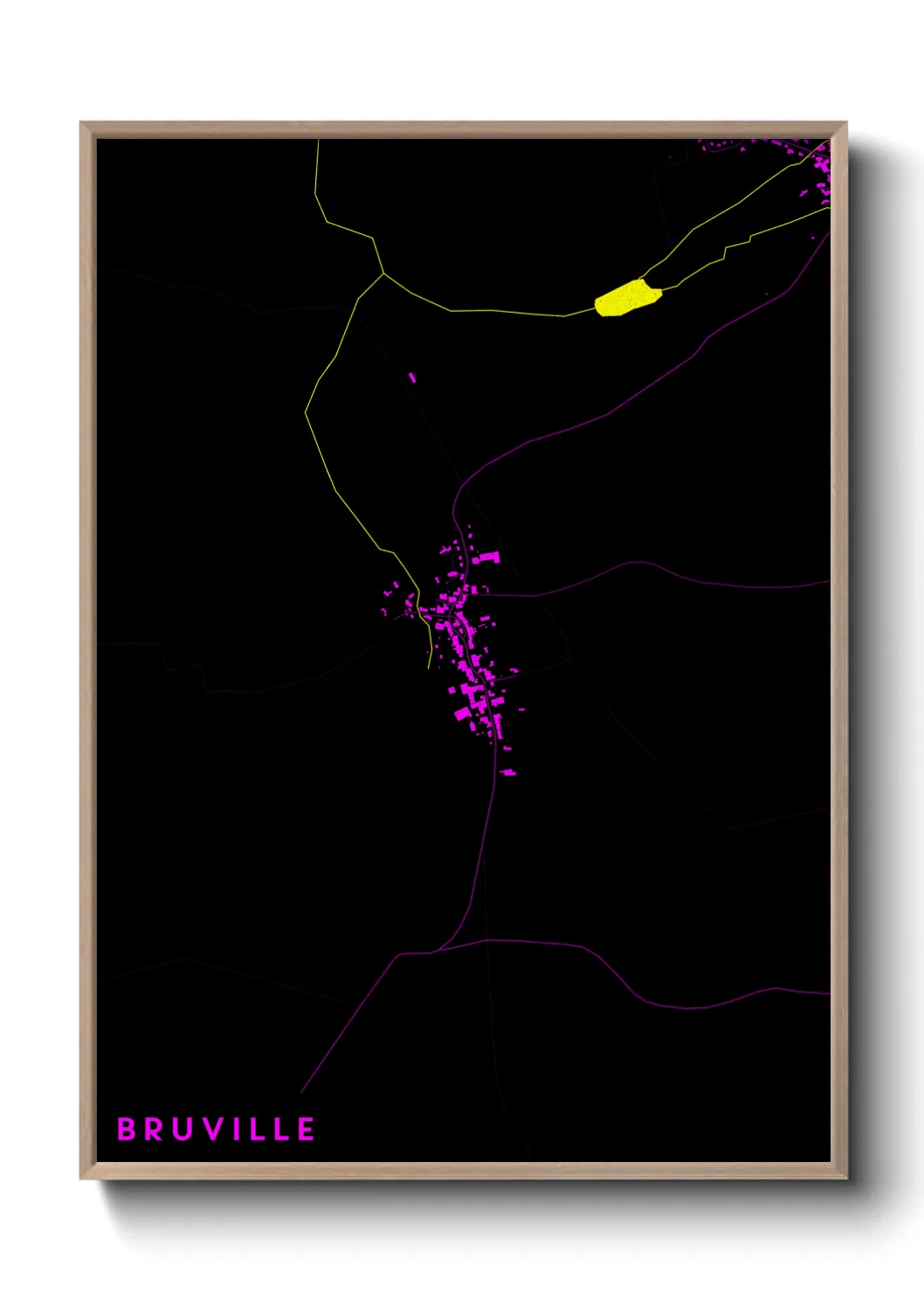 Une affiche de carte sur Bruville