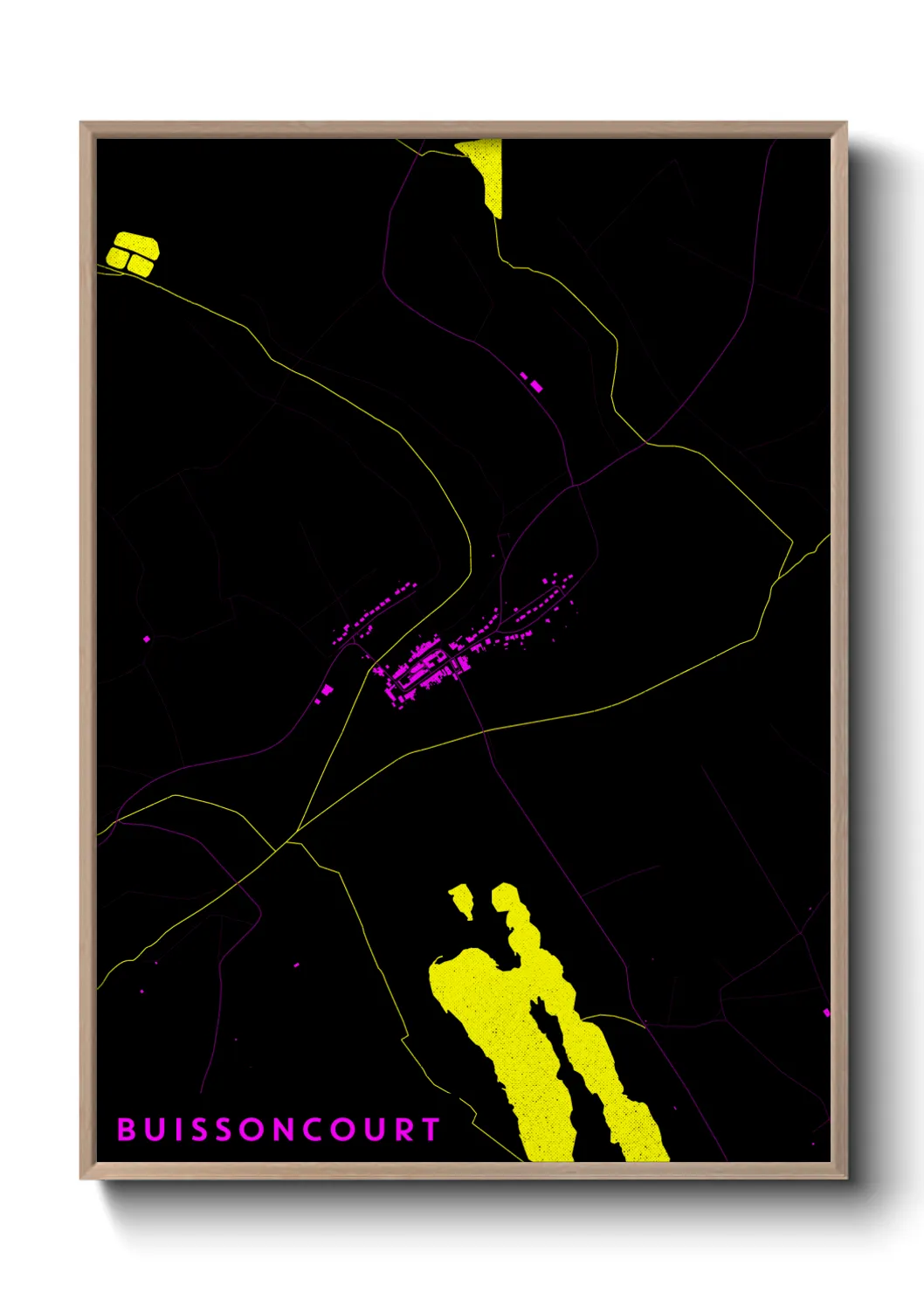 Une affiche de carte sur Buissoncourt