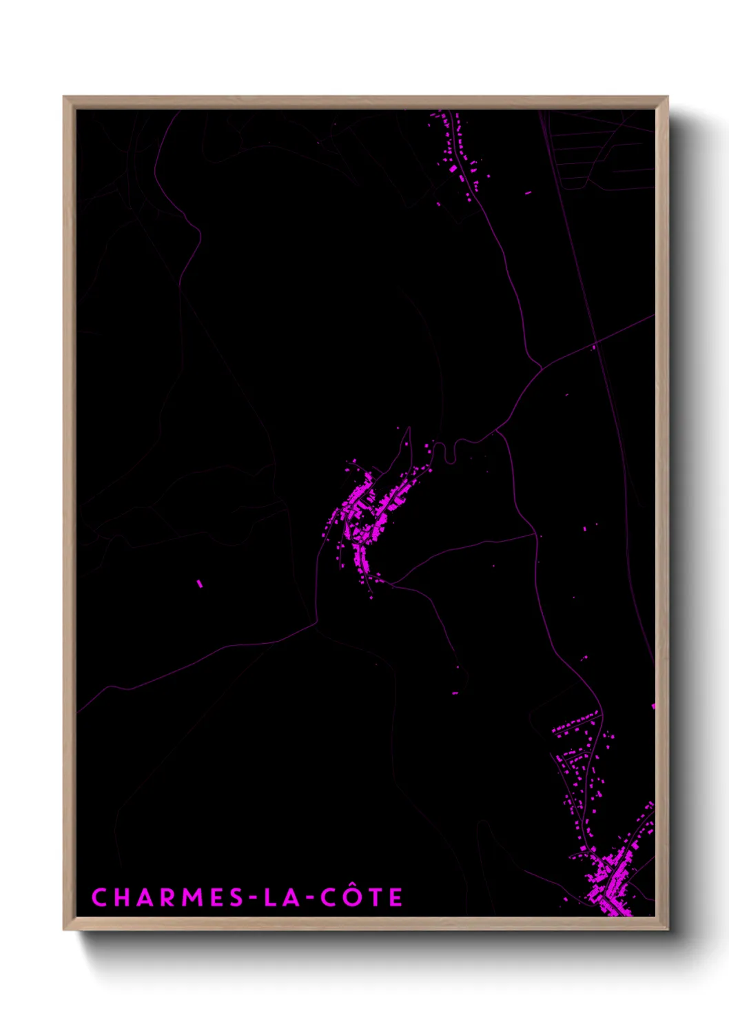 Une affiche de carte sur Charmes-la-Côte
