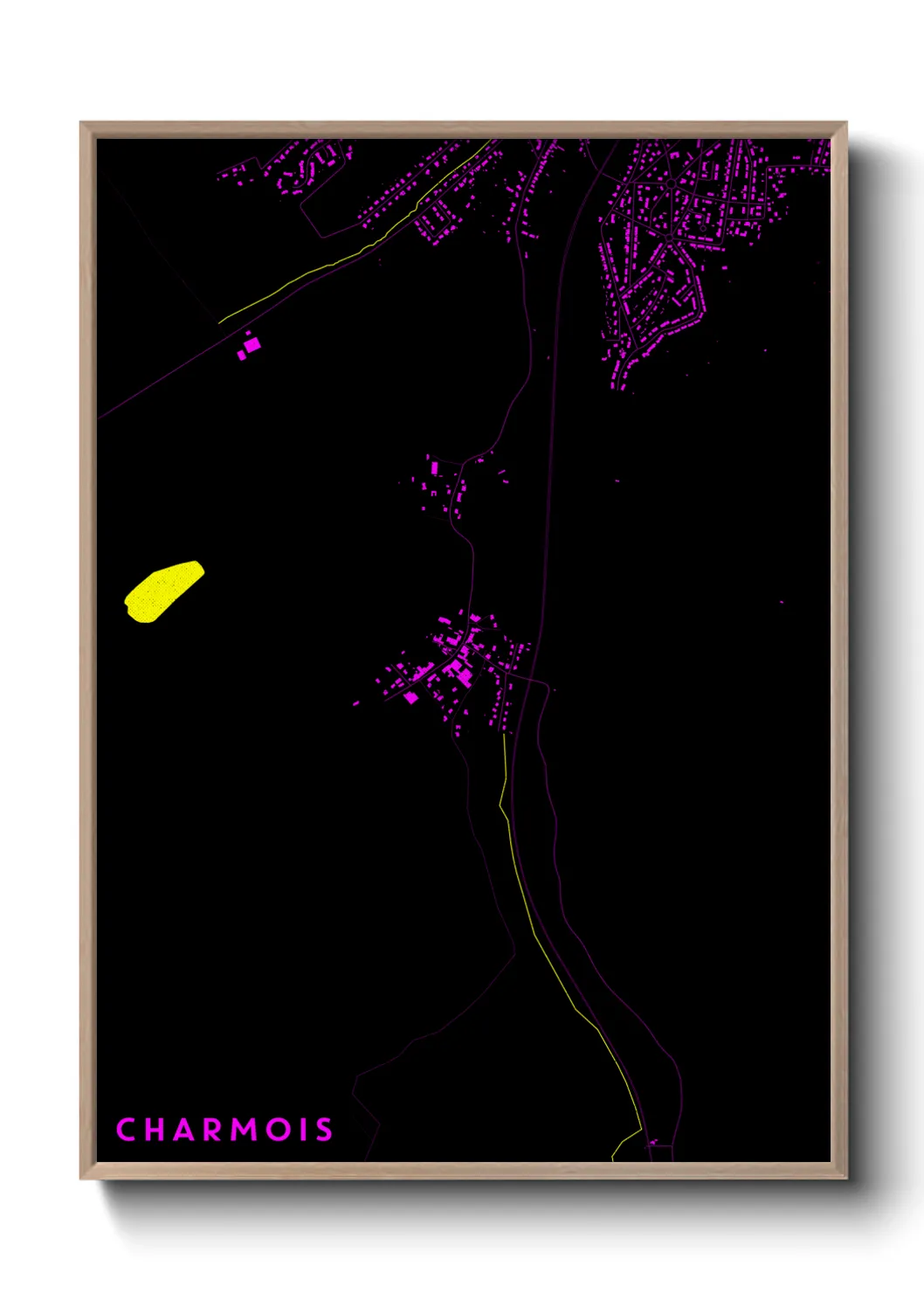 Une affiche de carte sur Charmois