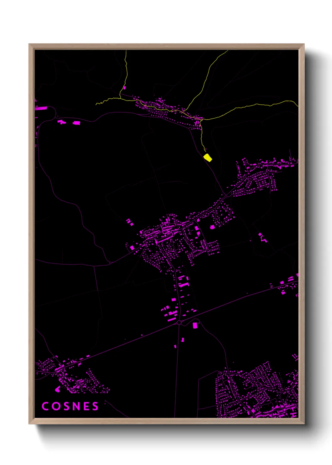 Une affiche de carte sur Cosnes