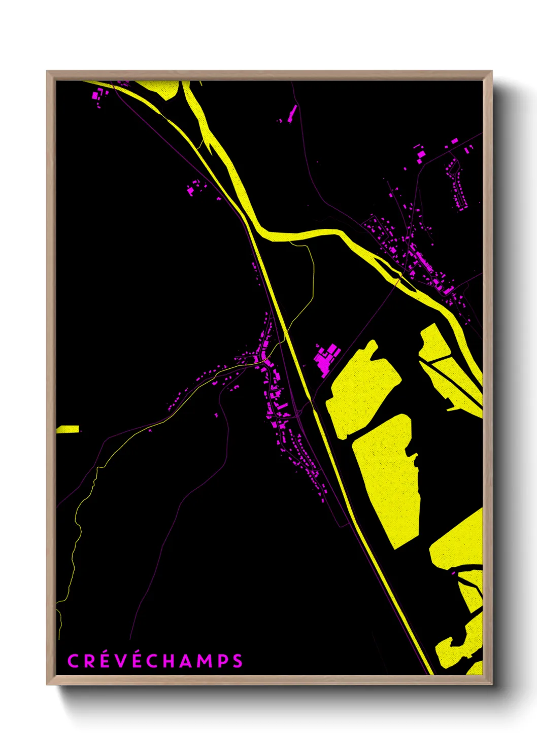 Une affiche de carte sur Crévéchamps