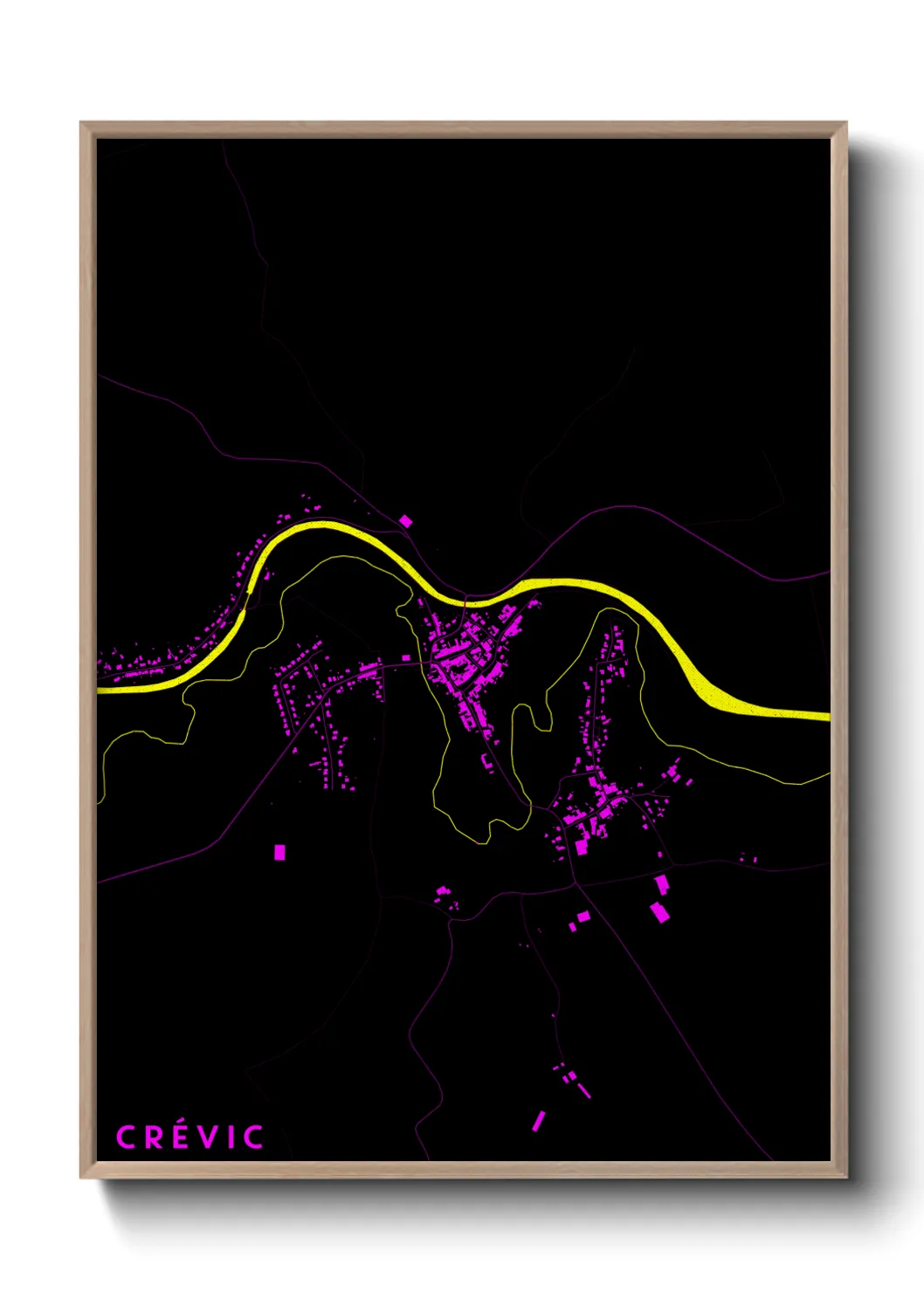 Une affiche de carte sur Crévic