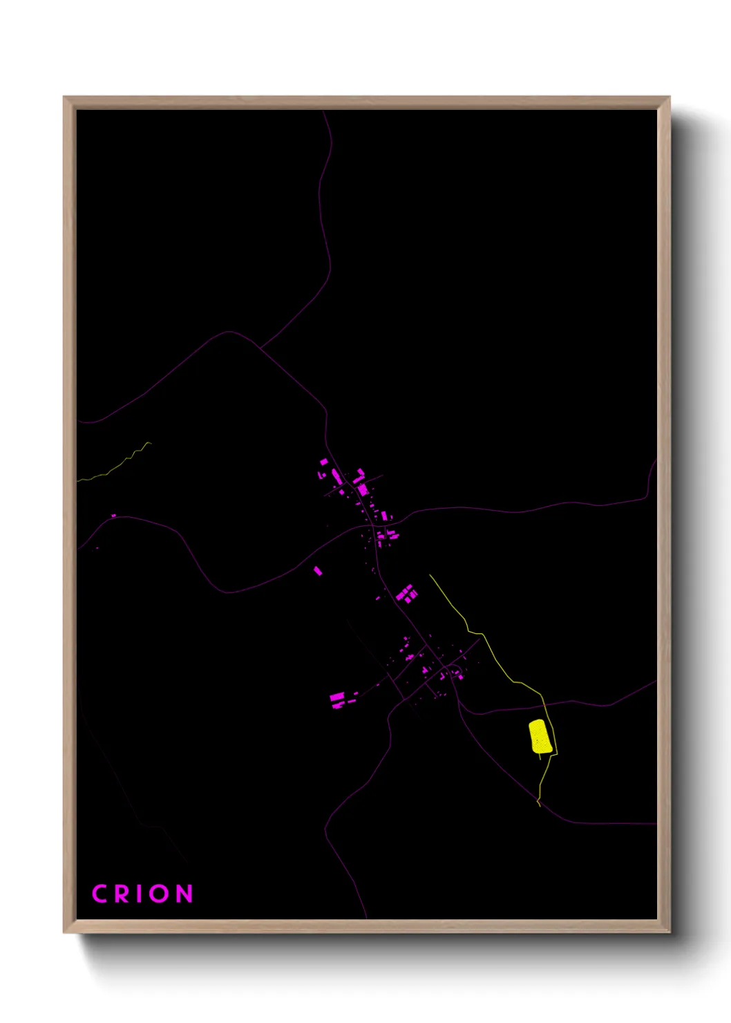 Une affiche de carte sur Crion