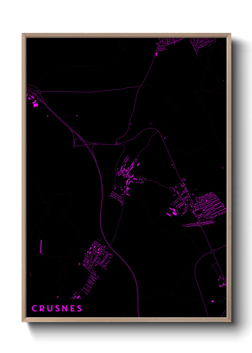 Une affiche de carte sur Crusnes