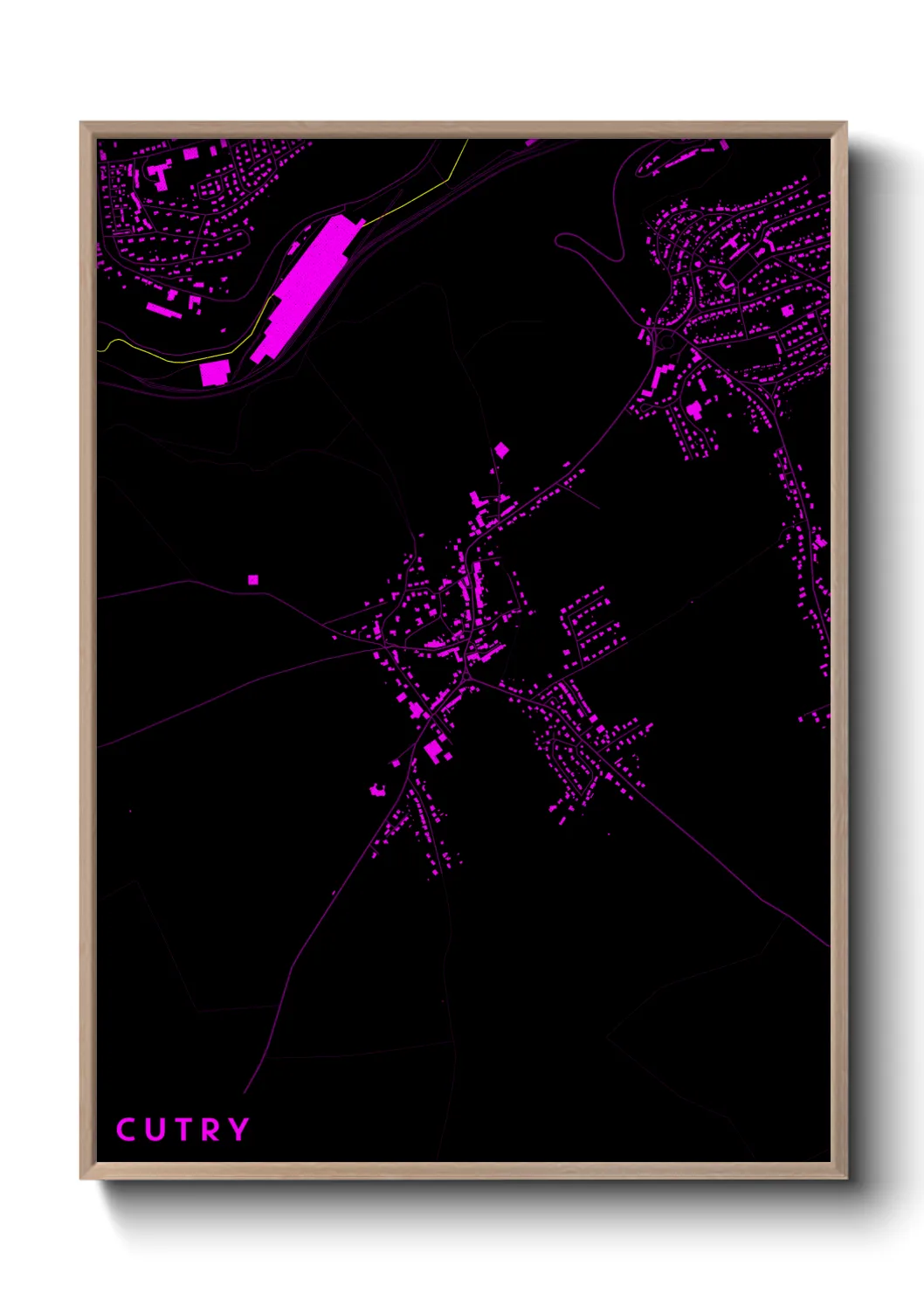 Une affiche de carte sur Cutry