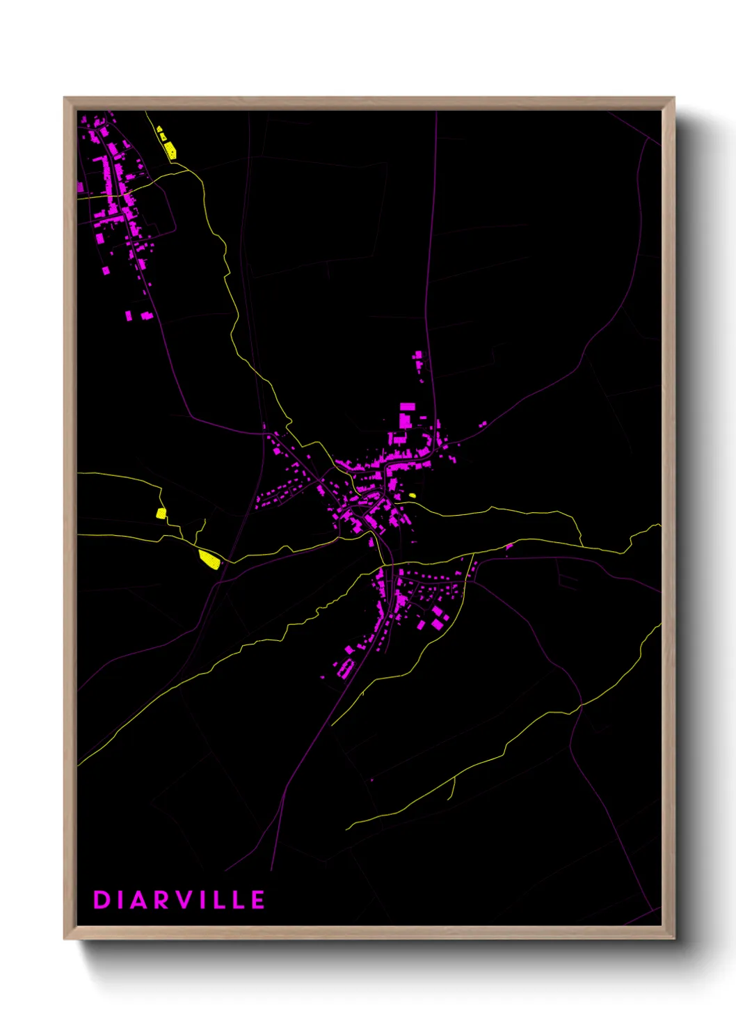 Une affiche de carte sur Diarville