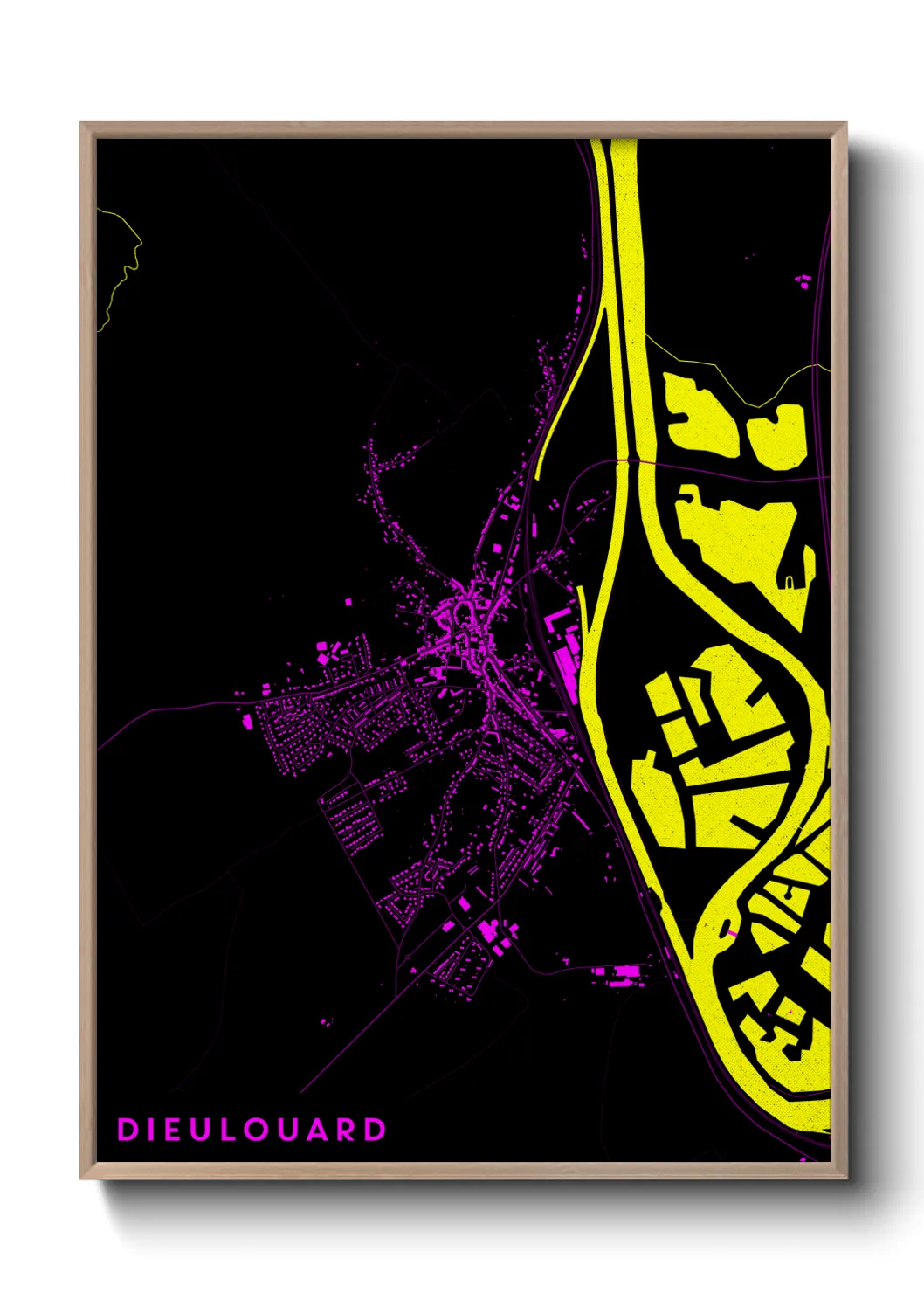 Une affiche de carte sur Dieulouard