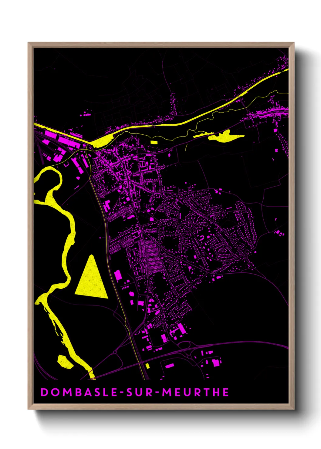 Une affiche de carte sur Dombasle-sur-Meurthe